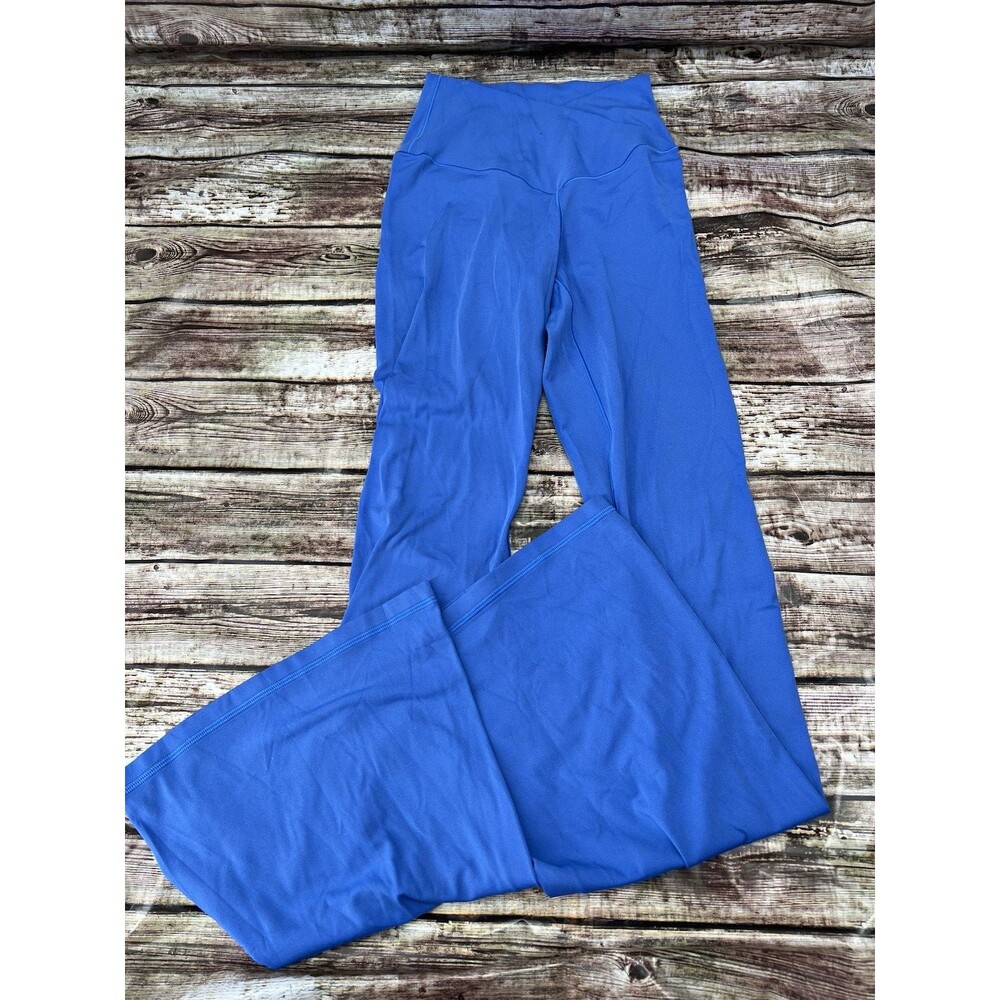 OFFLINE by Aerie Blue High Rise Flare Pants Solid Blue Women's Regular Small